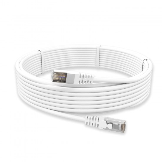 Quantum RJ45 Ethernet Patch/LAN Cable with Gold Plated Connectors Supports Upto 1000Mbps -32Feet (10 Meters), White Quantum RJ45 Ethernet Patch/LAN Cable with Gold Plated Connectors Supports Upto 1000Mbps -32Feet (10 Meters), White