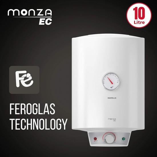Havells Monza EC 25 L Storage Water Heater, Metallic Body, 2000 W, With Free Flexi Pipe and Free Installation Havells Monza EC 25 L Storage Water Heater, Metallic Body, 2000 W, With Free Flexi Pipe and Free Installation