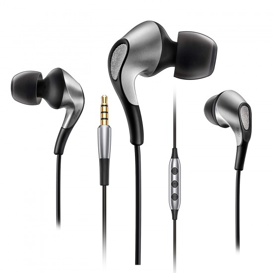 Meizu Flow 3-Driver Hybrid Earphones (Silver),in-Ear,Wired