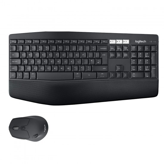 Logitech MK850 Multi-Device Wireless Keyboard and Mouse Set, 2.4GHz Wireless & Bluetooth, Curved Keyframe , 12 Programmable Keys, 3-Year Battery Life, PC/Mac Logitech MK850 Multi-Device Wireless Keyboard and Mouse Set, 2.4GHz Wireless & Bluetooth, Curved Keyframe , 12 Programmable Keys, 3-Year Battery Life, PC/Mac
