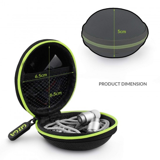 GIZGA essentials G11 Nylon Carrying Case for Headphones, Pen Drives, SD Cards (Green)