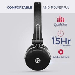 MuveAcoustics Impulse2PRO MA-1600SB Wireless Bluetooth On Ear Headphones with Mic (Steel Black) MuveAcoustics Impulse2PRO MA-1600SB Wireless Bluetooth On Ear Headphones with Mic (Steel Black)