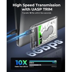 ORICO 2.5'' Hard Drive Enclosure Type-C USB 3.1 Gen2 to SATA 6Gbps Computer External HDD Enclosure ORICO 2.5'' Hard Drive Enclosure Type-C USB 3.1 Gen2 to SATA 6Gbps Computer External HDD Enclosure