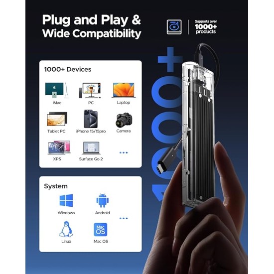 ORICO M.2 NVME Enclosure Adapter (TCM2-Black) ORICO M.2 NVME Enclosure Adapter (TCM2-Black)