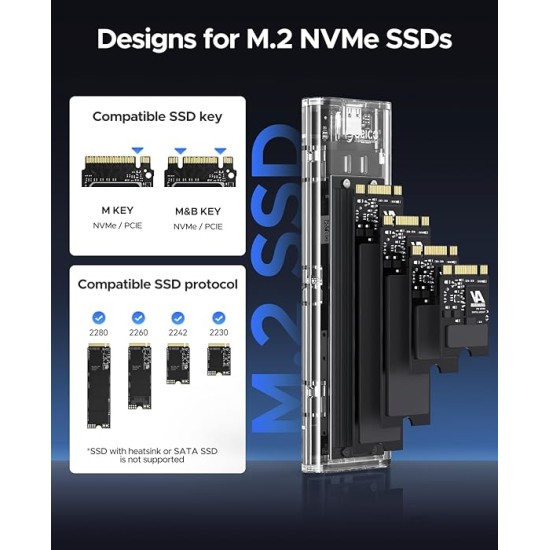 ORICO M.2 NVME Enclosure Adapter (TCM2-Black) ORICO M.2 NVME Enclosure Adapter (TCM2-Black)