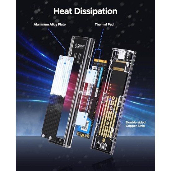 ORICO M.2 NVME Enclosure Adapter (TCM2-Black) ORICO M.2 NVME Enclosure Adapter (TCM2-Black)