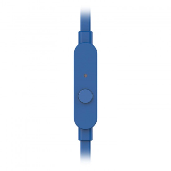 Infinity (JBL) Zip 100 Wired in Ear Earphones with Mic, Immersive Bass, One Button Multi-Function Remote, Tangle Free Flat Cable (Blue)