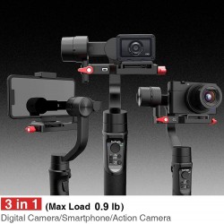 All in 1 3-Axis Gimbal Stabilizer for Compact Camera Action Camera and Smartphone, Compatible All in 1 3-Axis Gimbal Stabilizer for Compact Camera Action Camera and Smartphone, Compatible
