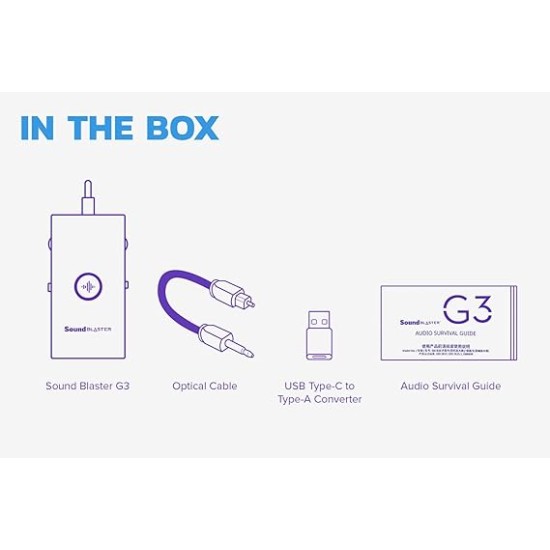 Creative Sound Blaster G3 USB-C External Gaming USB DAC and Amp Creative Sound Blaster G3 USB-C External Gaming USB DAC and Amp