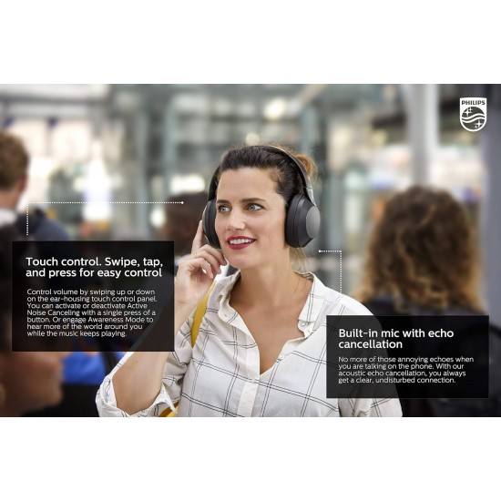 Philips Audio Performance PH805BK Wireless Over the Ear Headphone with Mic (Black) Philips Audio Performance PH805BK Wireless Over the Ear Headphone with Mic (Black)
