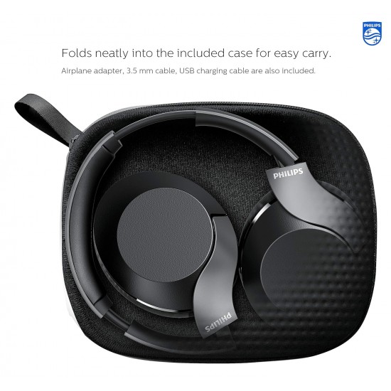 Philips Audio Performance PH805BK Wireless Over the Ear Headphone with Mic (Black) Philips Audio Performance PH805BK Wireless Over the Ear Headphone with Mic (Black)