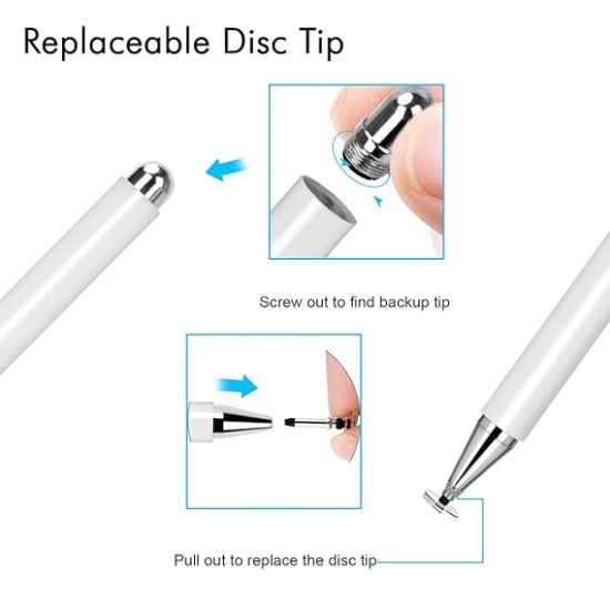 Xmate Stylus Pen for Touchscreen Devices, Fine Point, Capacitive Pen (White) Xmate Stylus Pen for Touchscreen Devices, Fine Point, Capacitive Pen (White)