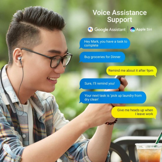 ZEBRONICS Zeb-Lark Wireless in Ear Neckband Earphone with BT 5.0 - (Grey) ZEBRONICS Zeb-Lark Wireless in Ear Neckband Earphone with BT 5.0 - (Grey)