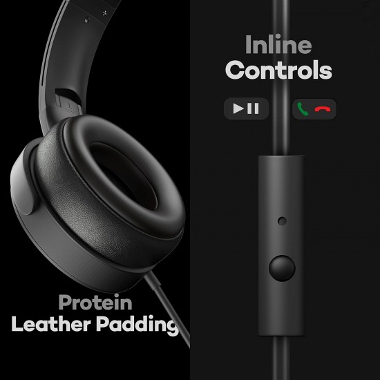 Boult Audio Bass Buds Q2 Lightweight Stereo Wired Over Ear Headphones Set with Mic with Deep Bass Boult Audio Bass Buds Q2 Lightweight Stereo Wired Over Ear Headphones Set with Mic with Deep Bass