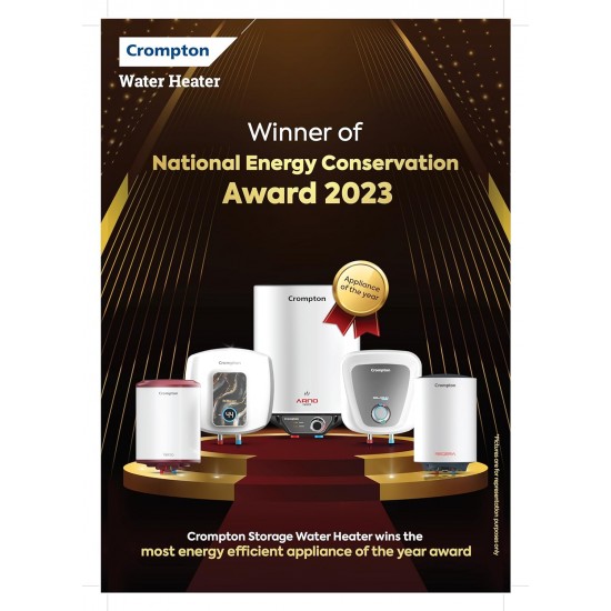 Crompton Arno Neo 25-L 5 Star Rated Storage Water Heater (Geyser) with Advanced 3 Level Safety (White) National Energy Conservation Award Winner 2023 Crompton Arno Neo 25-L 5 Star Rated Storage Water Heater (Geyser) with Advanced 3 Level Safety (White) National Energy Conservation Award Winner 2023