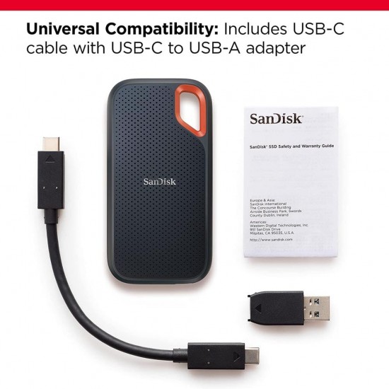 SanDisk 500GB Extreme Portable SSD 1050MB/s R, 1000MB/s W,Upto 2 meter drop protection with IP55 water SanDisk 500GB Extreme Portable SSD 1050MB/s R, 1000MB/s W,Upto 2 meter drop protection with IP55 water