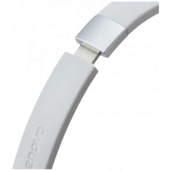Lenovo 100 Wired On Ear Headphones with Mic (Cloud Grey) Lenovo 100 Wired On Ear Headphones with Mic (Cloud Grey)