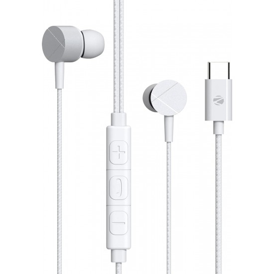 ZEBRONICS Zeb-Buds C2 in Ear Type C Wired Earphones with Mic (White) ZEBRONICS Zeb-Buds C2 in Ear Type C Wired Earphones with Mic (White)