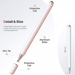 Dyazo Aluminium Fine Point Stylus Pen with Spare Disk for Touch Screens Devices (White) Dyazo Aluminium Fine Point Stylus Pen with Spare Disk for Touch Screens Devices (White)