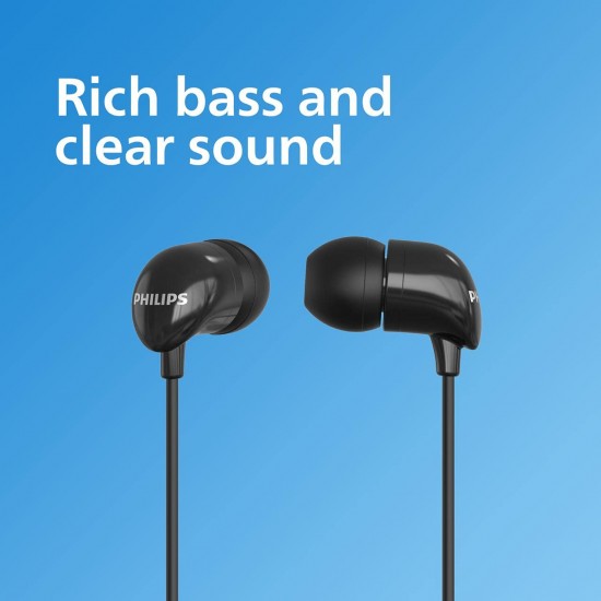 Philips Audio TAE1126 Wired in Ear Earphones, Black Philips Audio TAE1126 Wired in Ear Earphones, Black