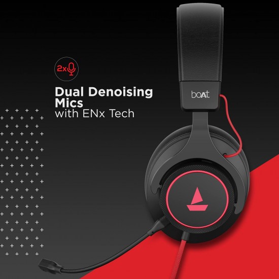 boAt Immortal IM1000D Dual Channel Gaming Wired Over Ear Headphones with mic - (Black Sabre) boAt Immortal IM1000D Dual Channel Gaming Wired Over Ear Headphones with mic - (Black Sabre)