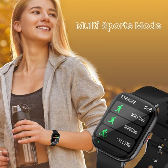 Zebronics Zeb-FIT5220CH Smart Fitness Watch, 2.5D Curved Glass 4.4cm Large Square Display - (Black) Zebronics Zeb-FIT5220CH Smart Fitness Watch, 2.5D Curved Glass 4.4cm Large Square Display - (Black)