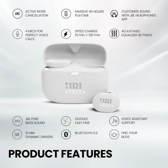 JBL Tune 130NC in Ear Wireless TWS Earbuds with Mic JBL Tune 130NC in Ear Wireless TWS Earbuds with Mic