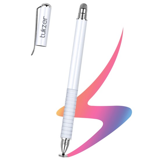 Tukzer 2-in-1 Capacitive Stylus Pen V2.0, Precise Stylus (White) Tukzer 2-in-1 Capacitive Stylus Pen V2.0, Precise Stylus (White)