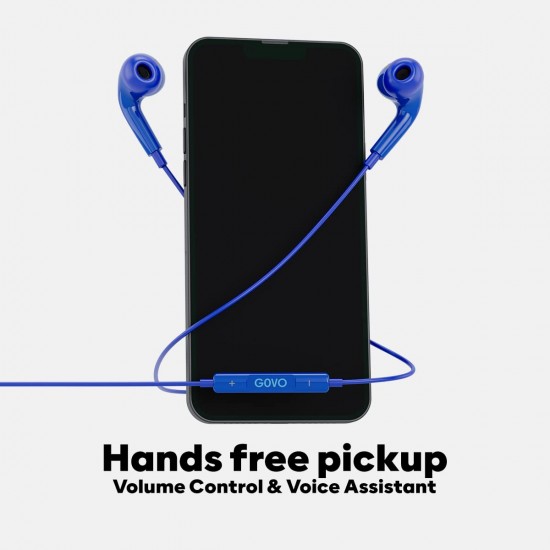GOVO Gobass 444 in Ear Wired Earphones with Hd Mic for Calls (Blue) GOVO Gobass 444 in Ear Wired Earphones with Hd Mic for Calls (Blue)