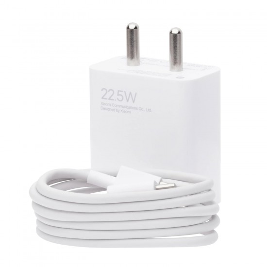 Mi Xiaomi 22.5W Fast USB Type C Charger Combo|Compatible for Mobile,Power Banks|Fast Charging|(Adapter + USB to Type C Cable)|White Mi Xiaomi 22.5W Fast USB Type C Charger Combo|Compatible for Mobile,Power Banks|Fast Charging|(Adapter + USB to Type C Cable)|White