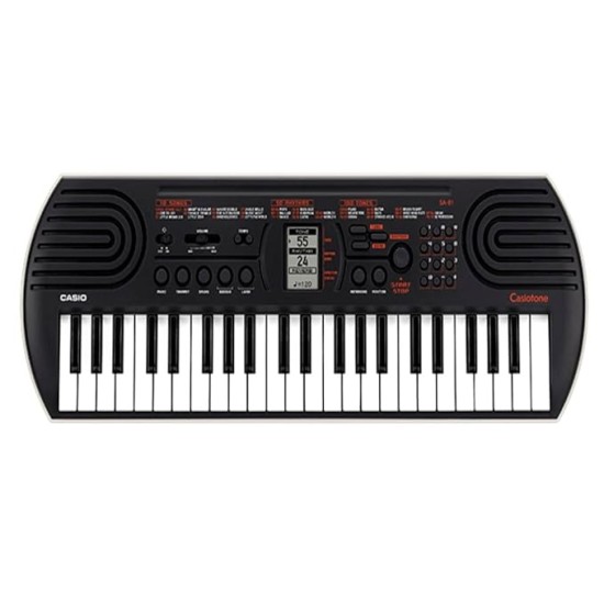 Casio SA-81 Mini Keyboard with Piano tones, Black (44 Keys)