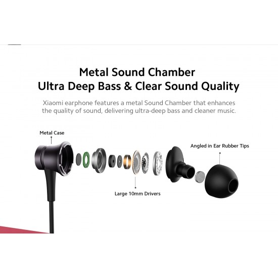 Xiaomi Wired in-Ear Earphones with Mic, Ultra Deep Bass & Metal Sound Chamber (Red) Xiaomi Wired in-Ear Earphones with Mic, Ultra Deep Bass & Metal Sound Chamber (Red)