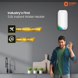Orient Aura rapid pro with Free Installation| 5.9L instant water heater Orient Aura rapid pro with Free Installation| 5.9L instant water heater