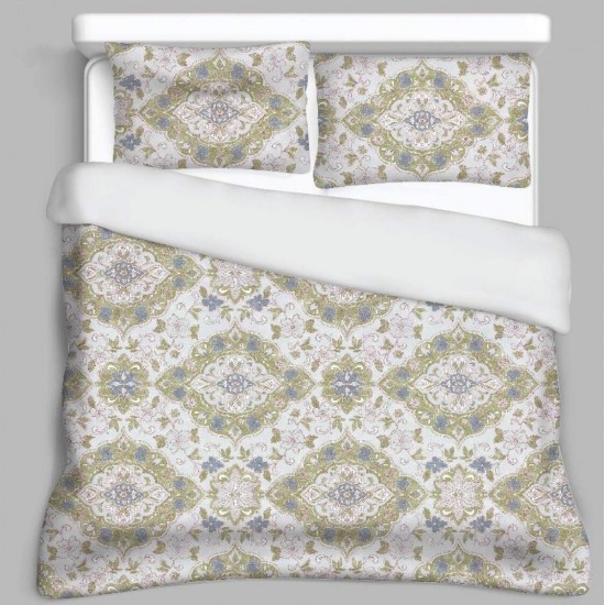 Bella Casa, Double Bedsheet Set with 2 Pillow Covers 100% Cotton - ORBIT Bella Casa, Double Bedsheet Set with 2 Pillow Covers 100% Cotton - ORBIT