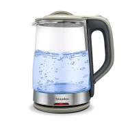 Brayden Aquo 10 Electric Glass Kettle1.8 Litre | Led Indicator | Tea, Soup & Multipurpose | Auto Shut Off | Boil Dry Protection | Transparent Borosilicate Glass Body (1500 Watts,Grey) Brayden Aquo 10 Electric Glass Kettle1.8 Litre | Led Indicator | Tea, Soup & Multipurpose | Auto Shut Off | Boil Dry Protection | Transparent Borosilicate Glass Body (1500 Watts,Grey)