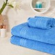 Cuddle Cotton Requisite 4 Pc Towel Set | 2 Bath Towels (70 x 147 cm) & 2 Hand Towels (40 x 60 cm), 400 GSM | 100% Pure Cotton| Azure blue