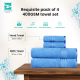 Cuddle Cotton Requisite 4 Pc Towel Set | 2 Bath Towels (70 x 147 cm) & 2 Hand Towels (40 x 60 cm), 400 GSM | 100% Pure Cotton| Azure blue