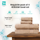 Cuddle Cotton Requisite 4 Pc Towel Set | 2 Bath Towels (70 x 147 cm) & 2 Hand Towels (40 x 60 cm), 400 GSM | 100% Pure Cotton| Beige brown
