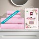 Cuddle Cotton Requisite 4 Pc Towel Set | 2 Bath Towels (70 x 147 cm) & 2 Hand Towels (40 x 60 cm), 400 GSM | 100% Pure Cotton| Blush Pink