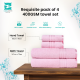 Cuddle Cotton Requisite 4 Pc Towel Set | 2 Bath Towels (70 x 147 cm) & 2 Hand Towels (40 x 60 cm), 400 GSM | 100% Pure Cotton| Blush Pink
