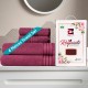 Cuddle Cotton Requisite 4 Pc Towel Set | 2 Bath Towels (70 x 147 cm) & 2 Hand Towels (40 x 60 cm), 400 GSM | 100% Pure Cotton| Merlot red