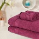 Cuddle Cotton Requisite 4 Pc Towel Set | 2 Bath Towels (70 x 147 cm) & 2 Hand Towels (40 x 60 cm), 400 GSM | 100% Pure Cotton| Merlot red