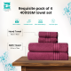 Cuddle Cotton Requisite 4 Pc Towel Set | 2 Bath Towels (70 x 147 cm) & 2 Hand Towels (40 x 60 cm), 400 GSM | 100% Pure Cotton| Merlot red