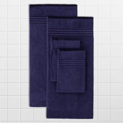 Cuddle Cotton Requisite 4 Pc Towel Set | 2 Bath Towels (70 x 147 cm) & 2 Hand Towels (40 x 60 cm), 400 GSM | 100% Pure Cotton| Sapphire blue