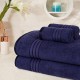Cuddle Cotton Requisite 4 Pc Towel Set | 2 Bath Towels (70 x 147 cm) & 2 Hand Towels (40 x 60 cm), 400 GSM | 100% Pure Cotton| Sapphire blue