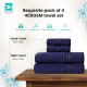 Cuddle Cotton Requisite 4 Pc Towel Set | 2 Bath Towels (70 x 147 cm) & 2 Hand Towels (40 x 60 cm), 400 GSM | 100% Pure Cotton| Sapphire blue