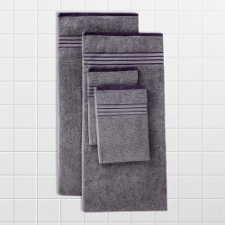 Cuddle Cotton Requisite 4 Pc Towel Set | 2 Bath Towels (70 x 147 cm) & 2 Hand Towels (40 x 60 cm), 400 GSM | 100% Pure Cotton| Sleek grey