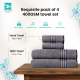 Cuddle Cotton Requisite 4 Pc Towel Set | 2 Bath Towels (70 x 147 cm) & 2 Hand Towels (40 x 60 cm), 400 GSM | 100% Pure Cotton| Sleek grey