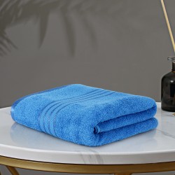 Cuddle Cotton Requisite 100% Cotton Bath Towel, 400 GSM, 70 cm x 147 cm, Azure Blue