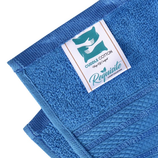Cuddle Cotton Requisite 100% Cotton Bath Towel, 400 GSM, 70 cm x 147 cm, Azure Blue